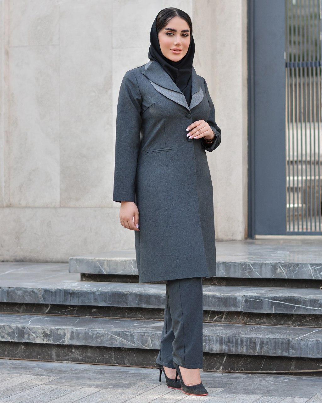 مانتو شلوار اداری زنانه فاستونی مدل تیسا