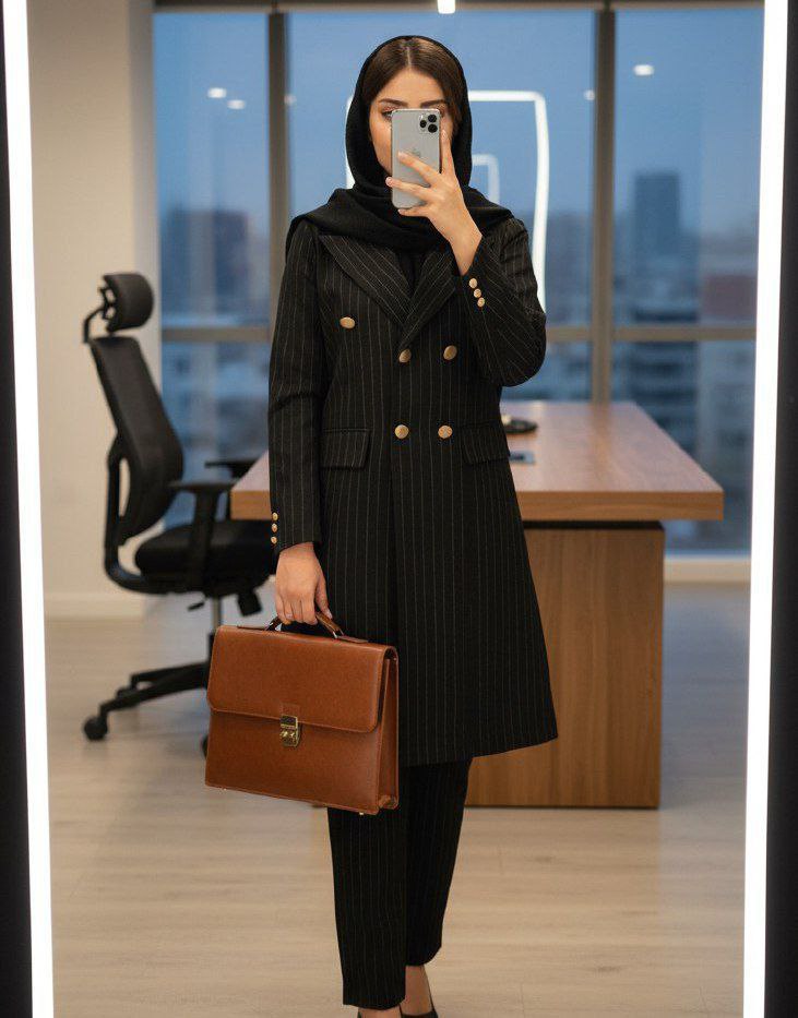 ست مانتو شلوار بلند دیپلمات اداری