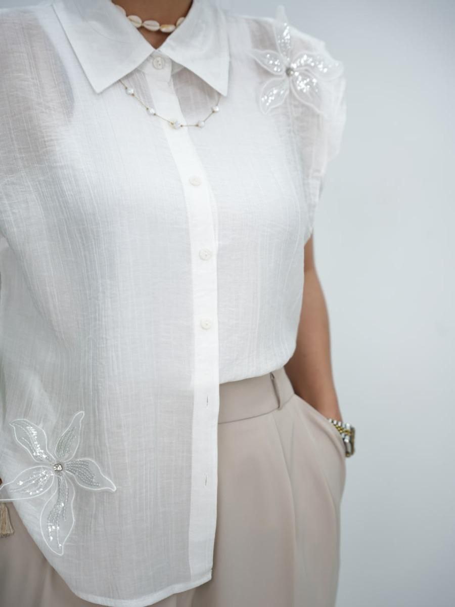 شومیز کرپ حریرنخی دلسام