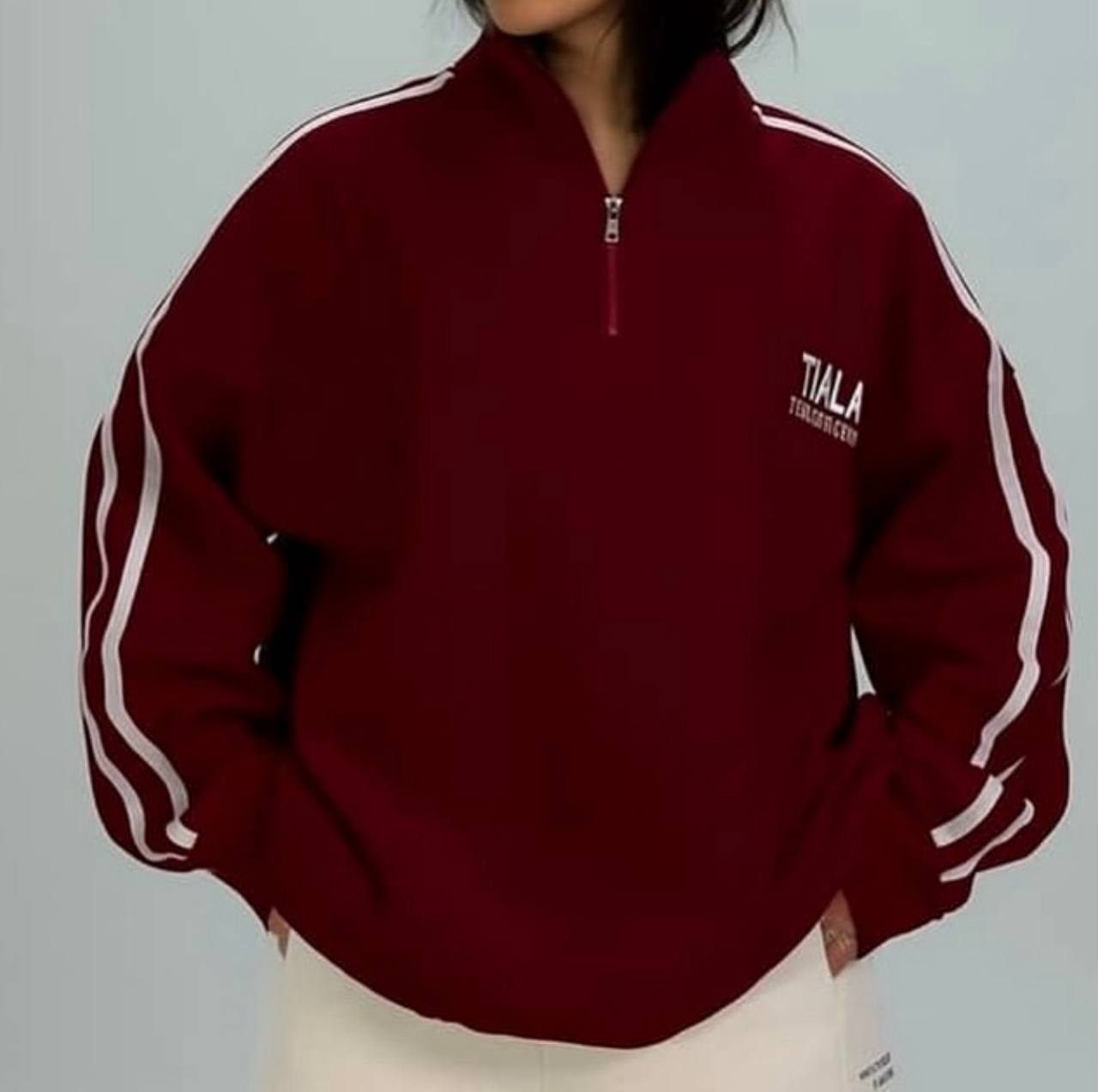 هودی نیم زیپ دورس پنبه تو کرک  TIALA