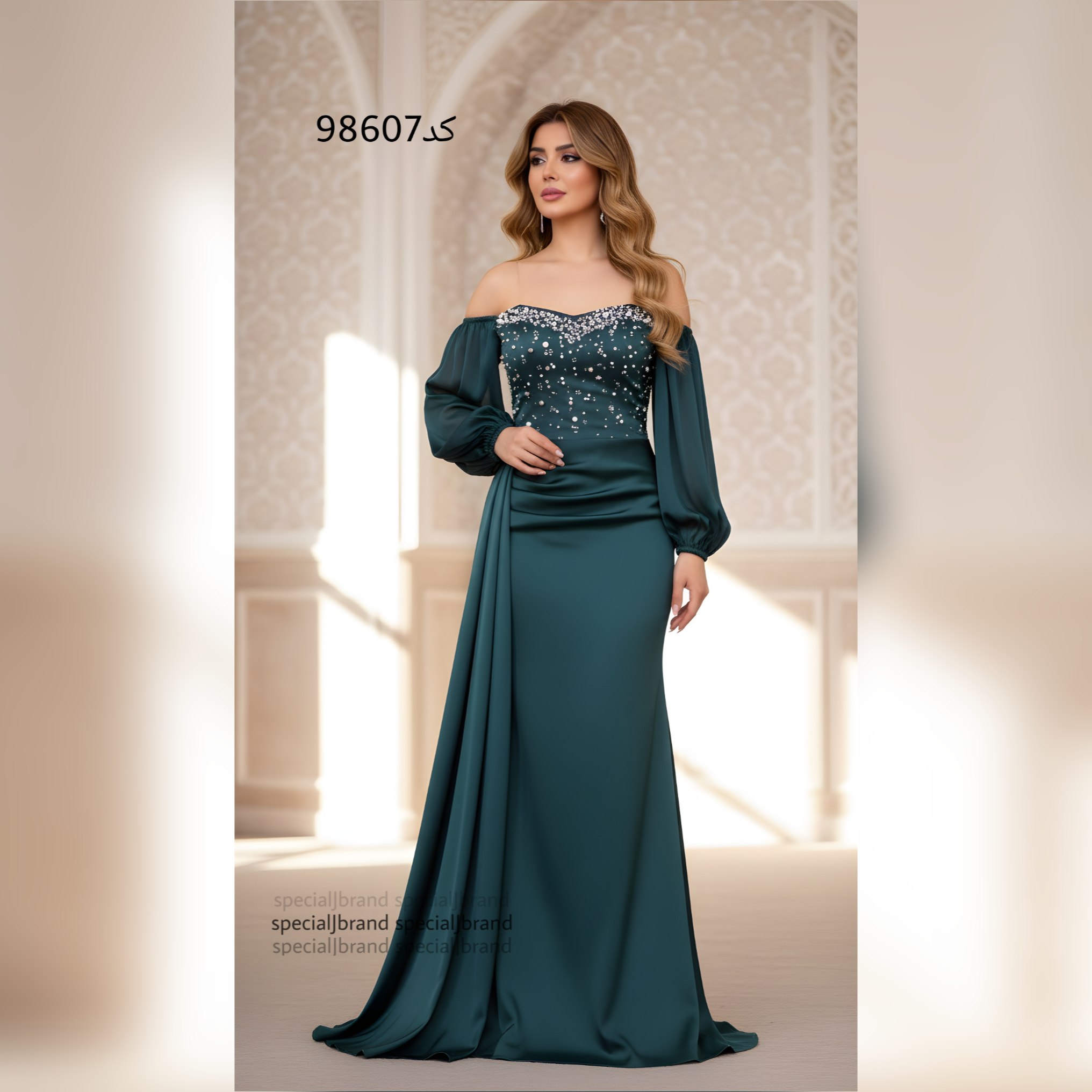 ماکسی مجلسی ساتن جولیا مدل ژانت