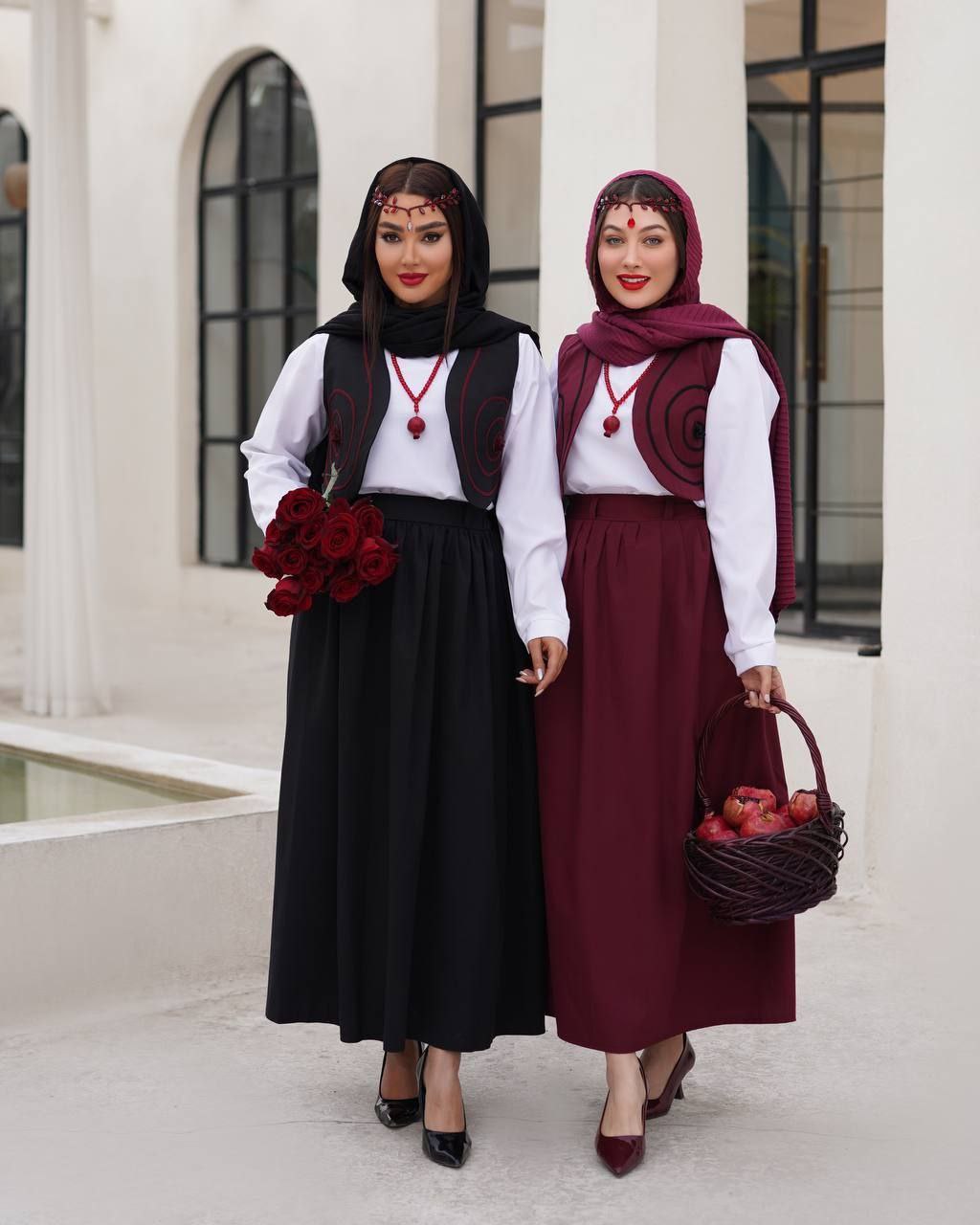 سه تیکه شومیز جلیقه و دامن ثنا یلدایی