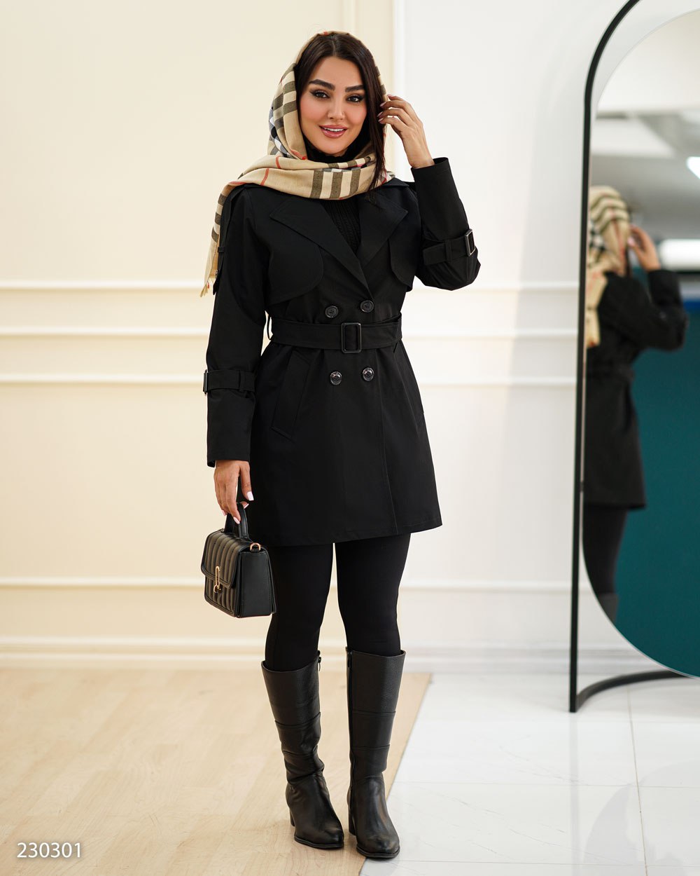 بارانی کتان مدل نیکدل