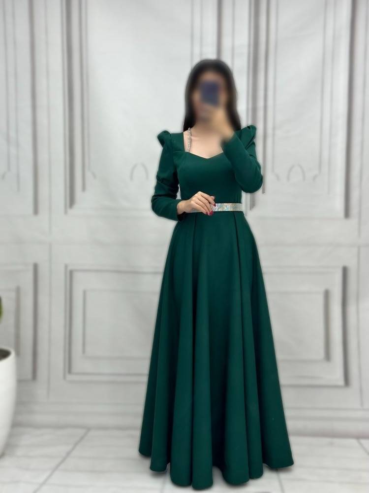 پیراهن مجلسی  کرپ مازارتی  درجه زک عالی سیمین