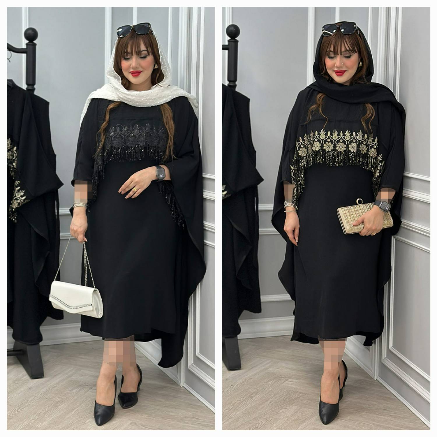 ست پیراهن رویه دار ابرو بادی فاخر