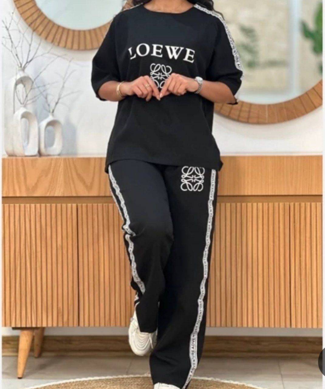 ست تیشرت شلوار  سوپر اسپان‌با کیفیت فول کش  loewe