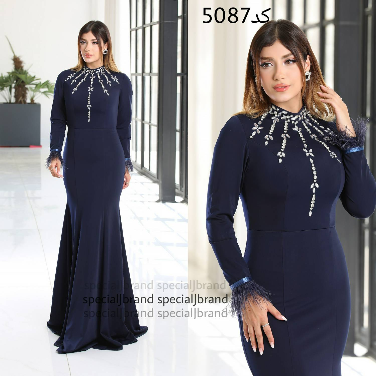 ماکسی غواصی گرم بالا و سنگدوزی  مدل کیارا