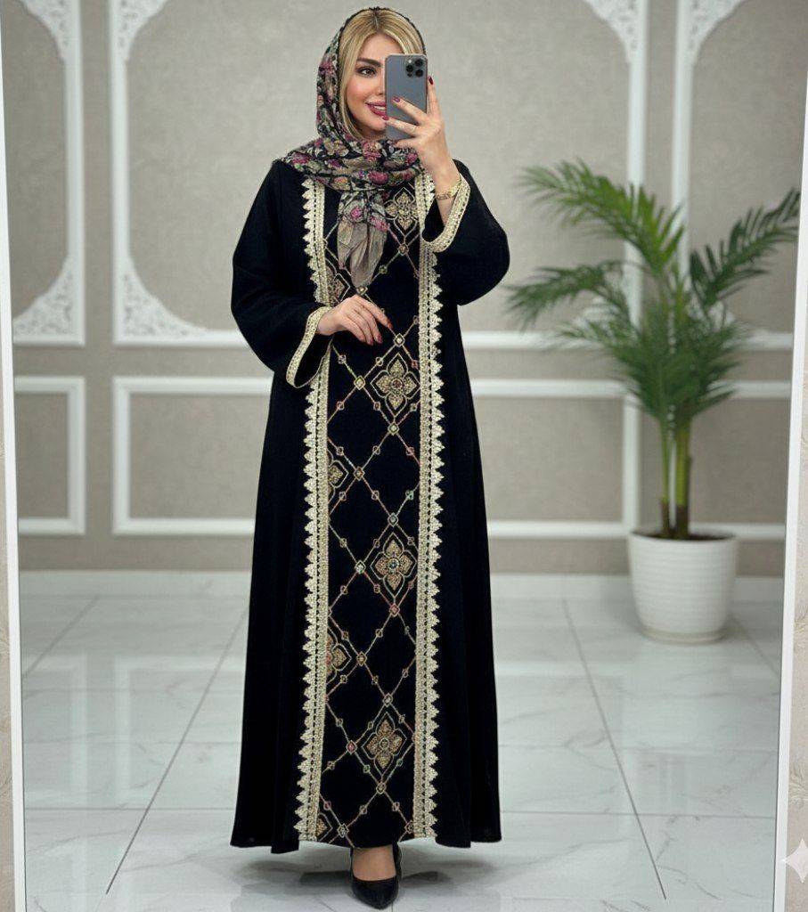ماکسی بلند هندی  الیزه وخامه دوزی مدل پونه