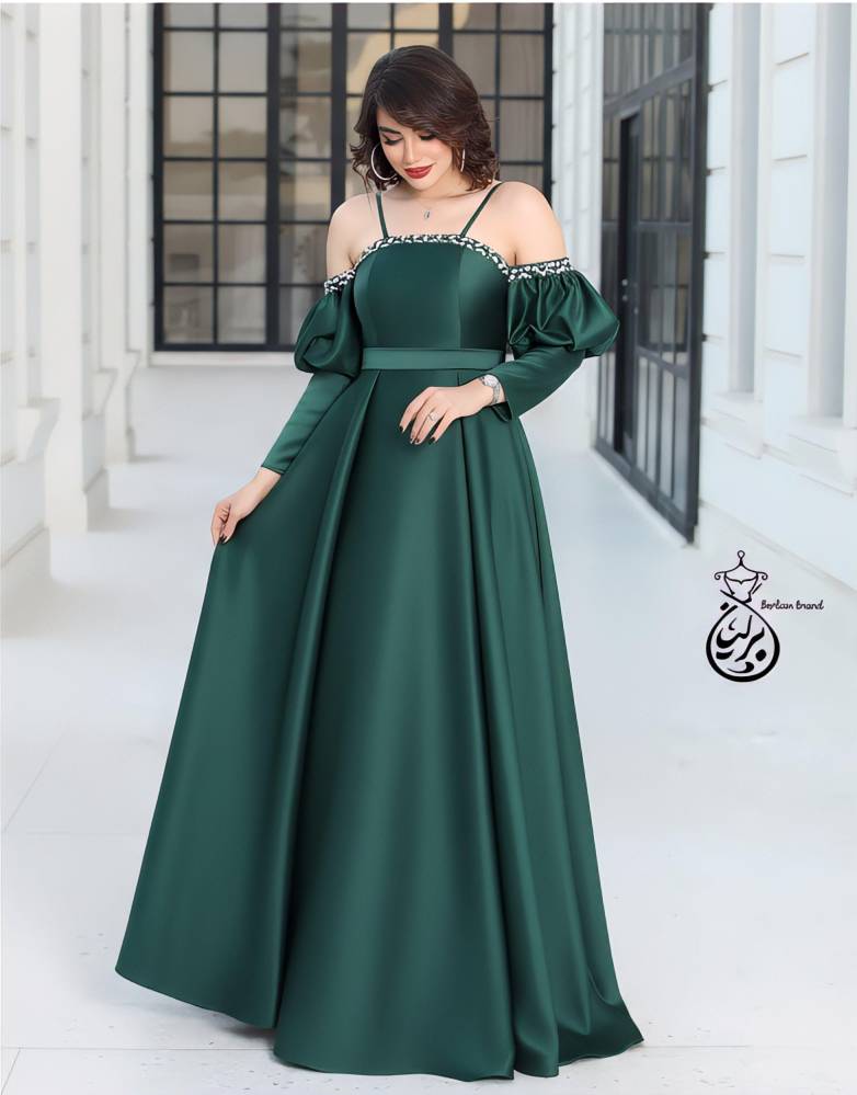 ماکسی مجلسی ساتن امریکایی و نگین دوزی شده پگاه