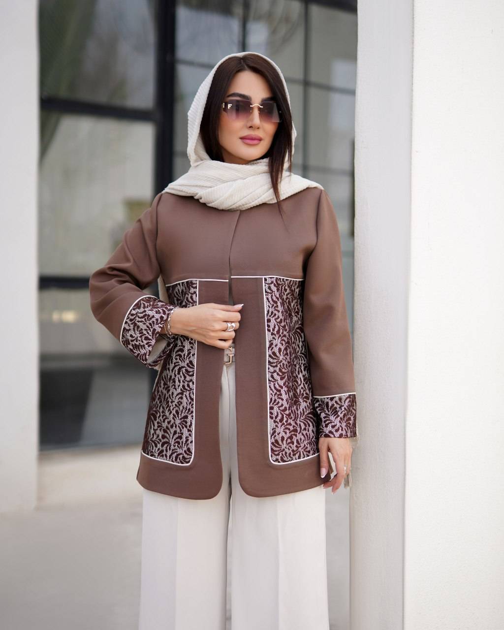 کت یقه گرد  مازراتی  نخ توییست طناز