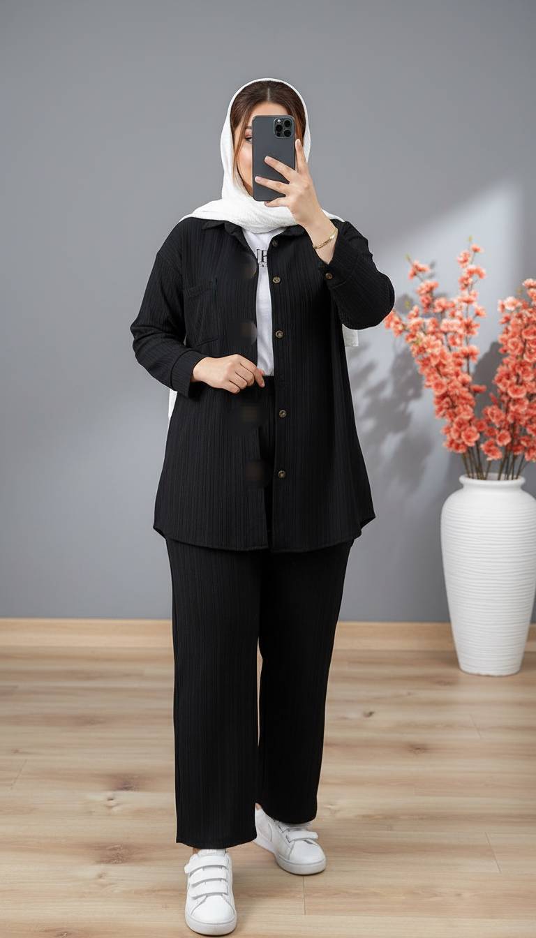 ست شومیز شلوار  کراش  درجه یک