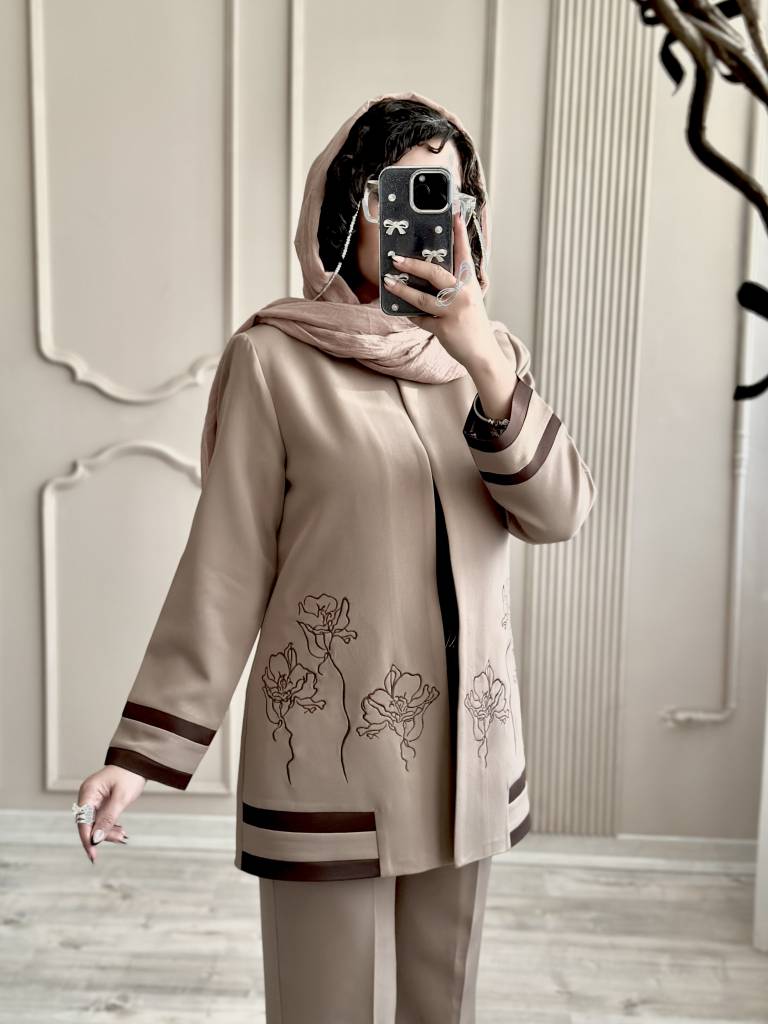 کت شلوار سوپر مازراتی اعلا گلدوزی شده  رویا