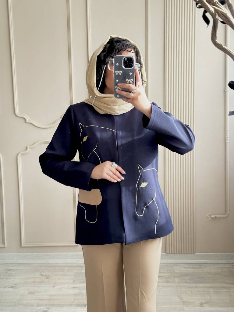 کت شلوار مازراتی  گلدوزی مدل الینا
