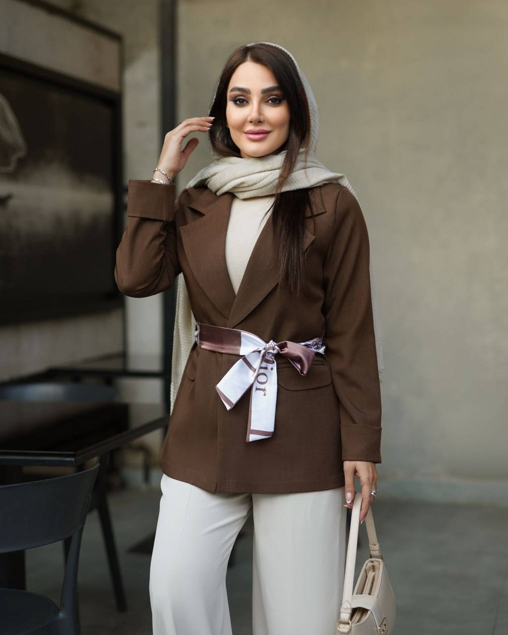کت بزیاق  یقه انگلیسی مدل دیور