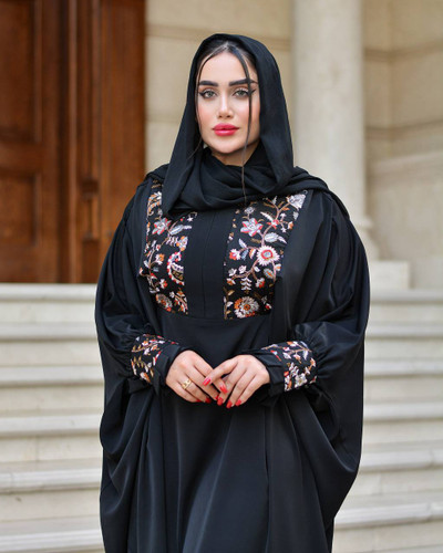 مانتو عبا کرپ ندا اماراتی فادیا مناسب شیردهی