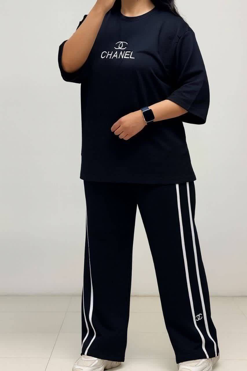 ست تیشرت شلوار ویسکوز پنبه فول کش چنل