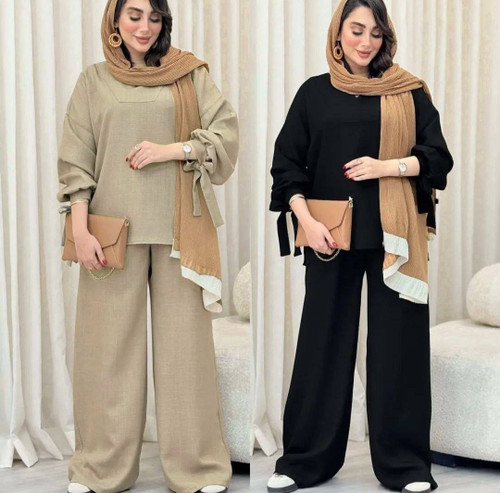 ست زنانه شومیز شلوار شانتون صوفیا رستا کیفیت عالی
