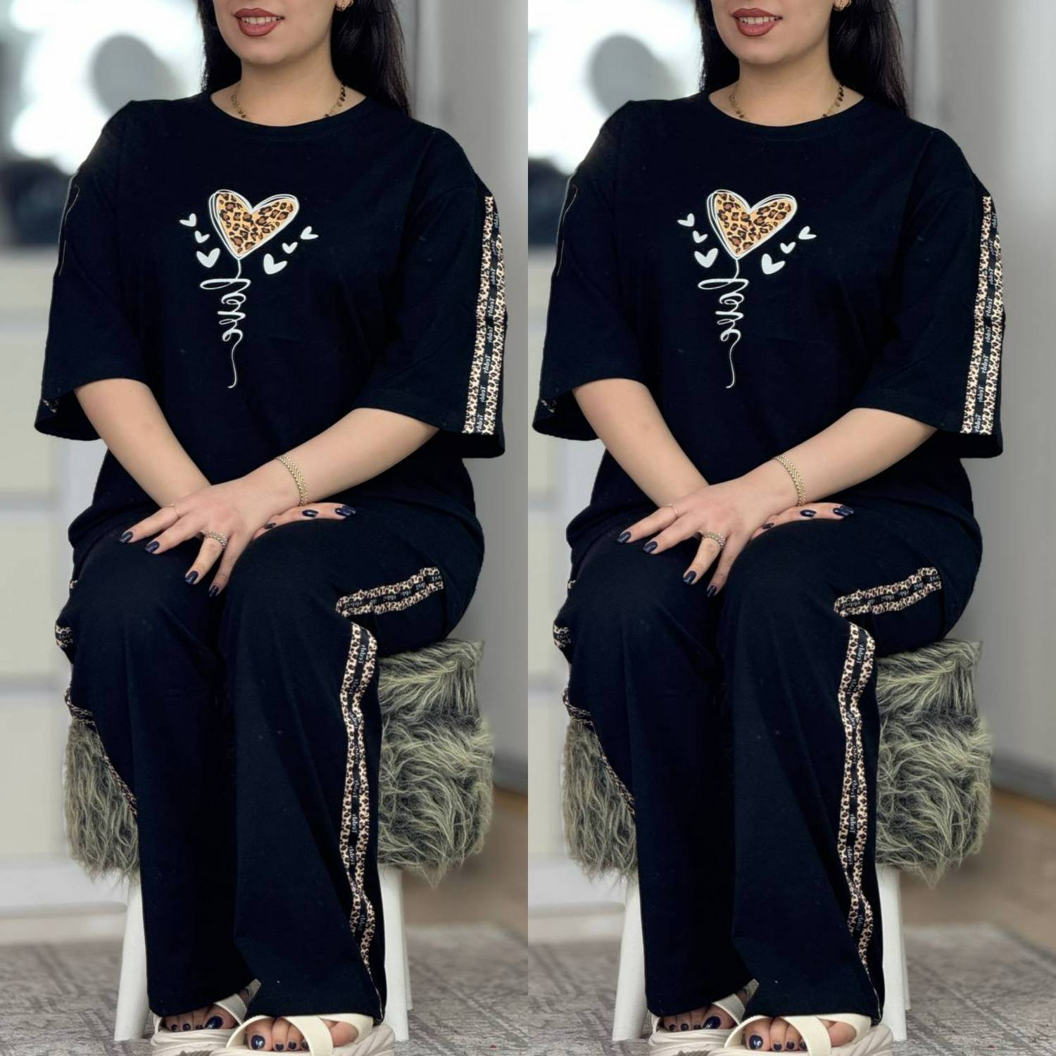 ست تیشرت شلوار اسپان گلکسی آمون