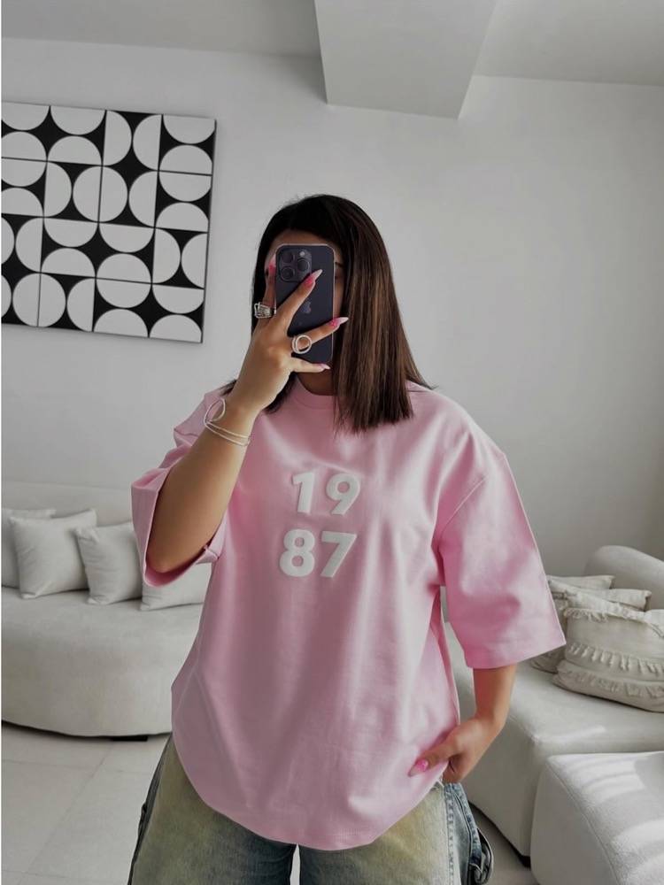 تیشرت باکسی نخ پنبه طرح