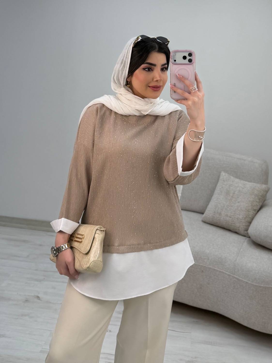 شومیز دینا نگین کوبی شده هدیه حراجی