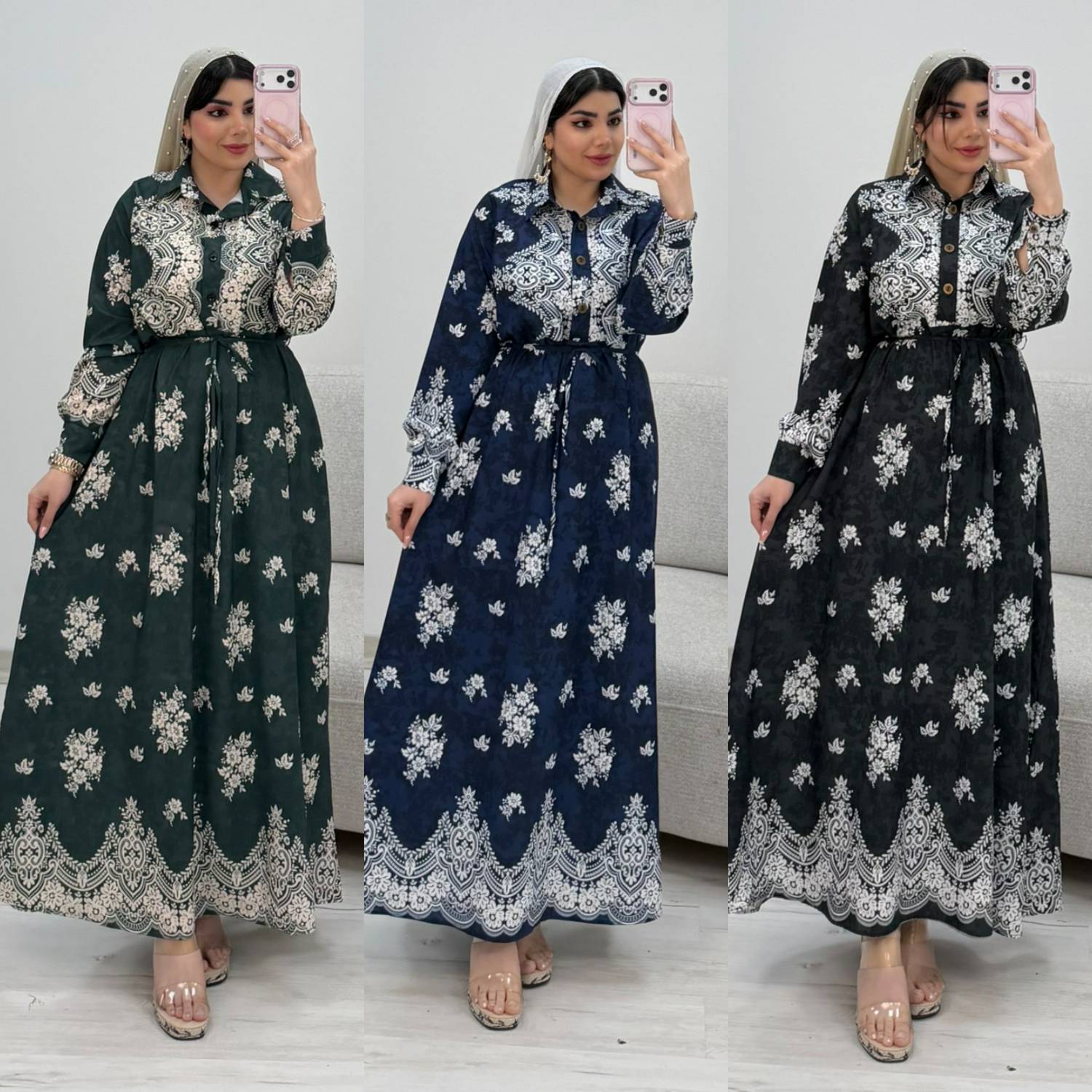 پیراهن ساحلی فلور نخ درجه یک  زنبق