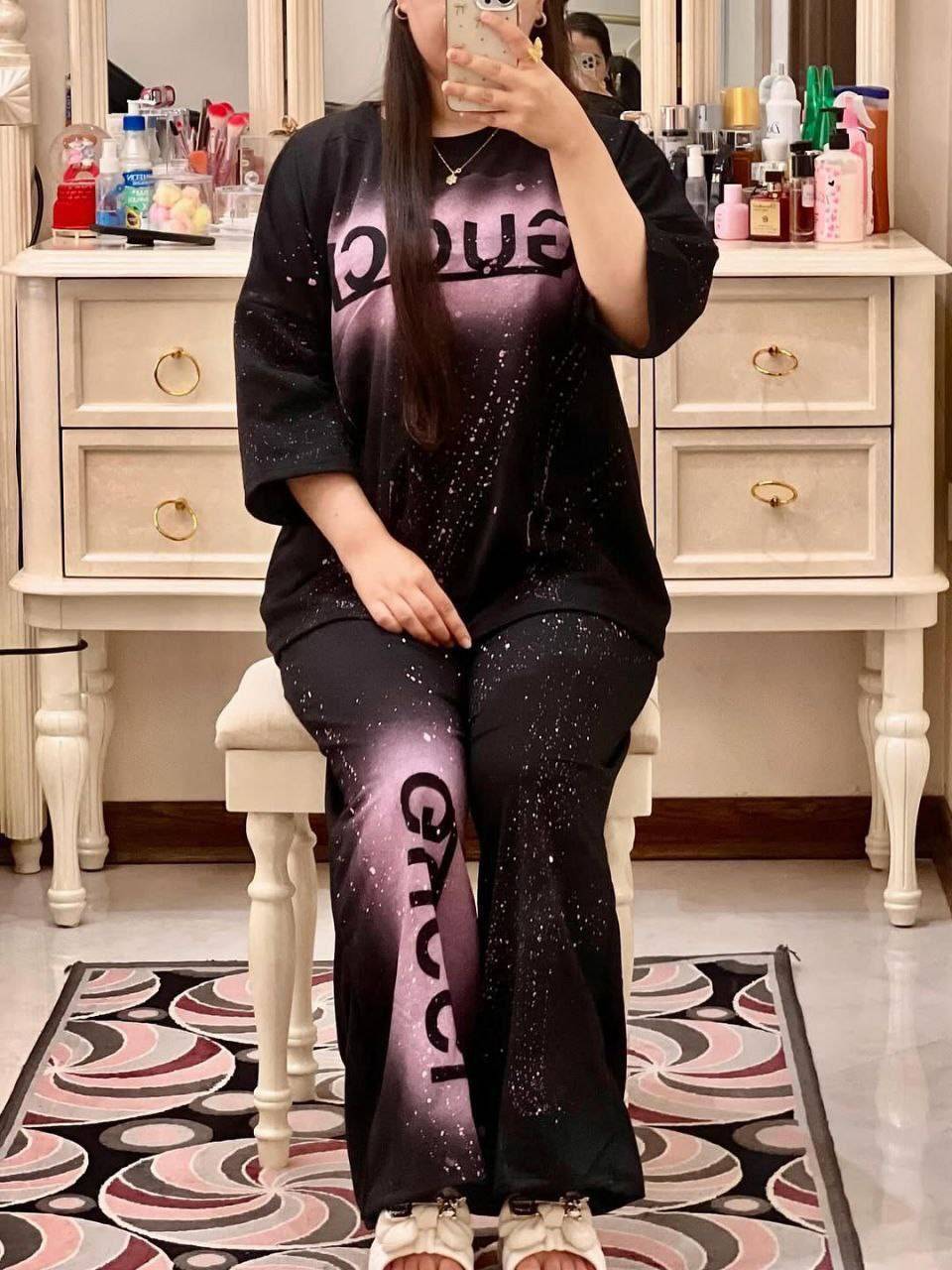 ست تیشرت شلوار سوپر پنبه درجه یک ابرنگی قواره بزرگ