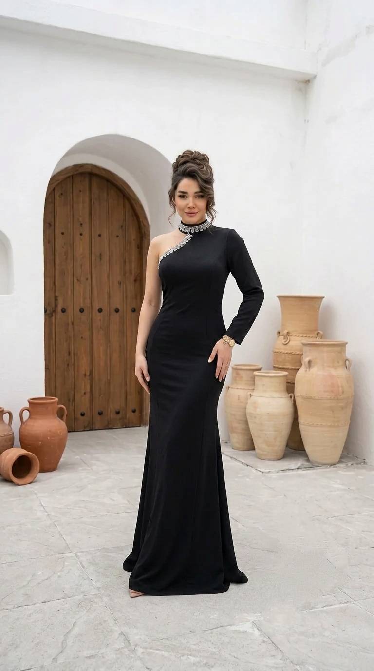 ماکسی مجلسی مازراتی باخرجکار نگین اتریشی  رومینا