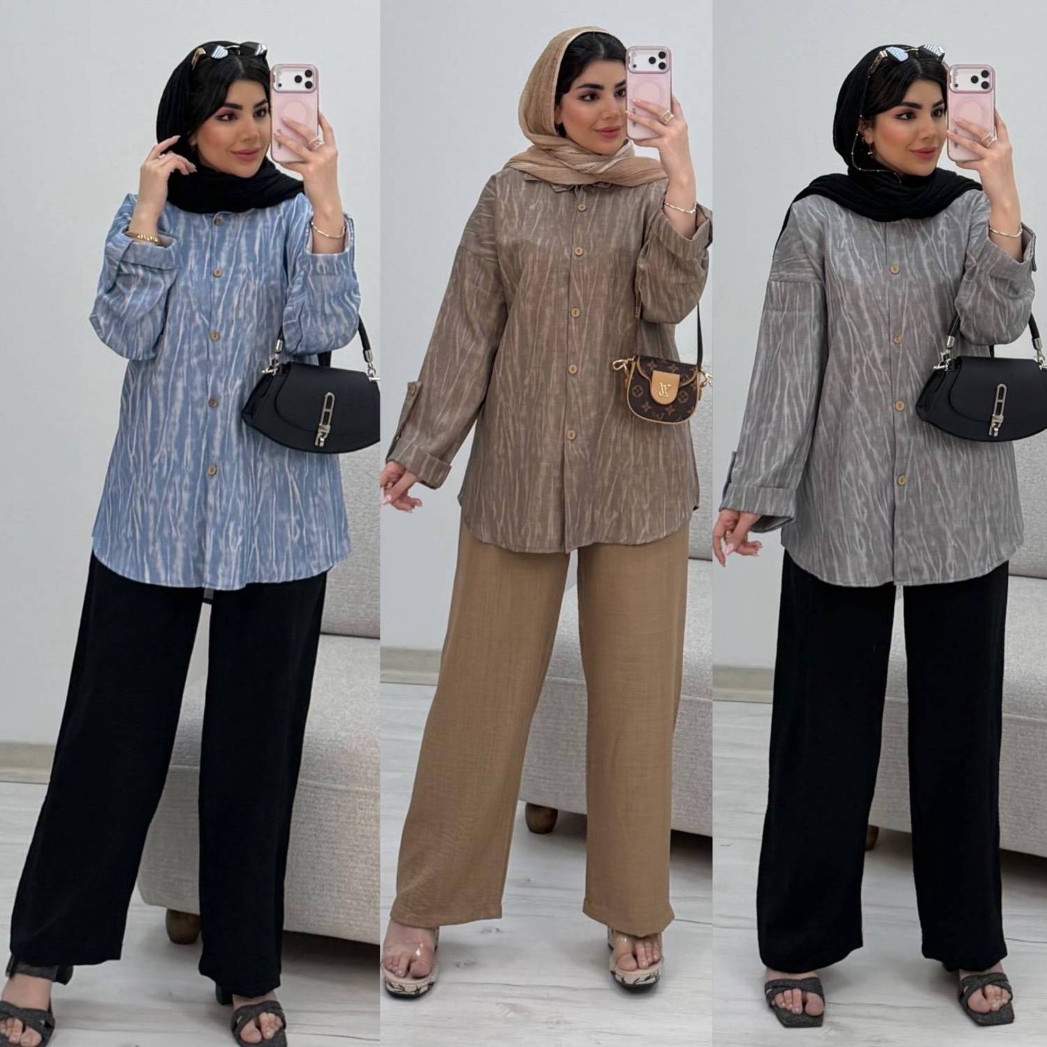 شومیز شلوار شانتون هستیا