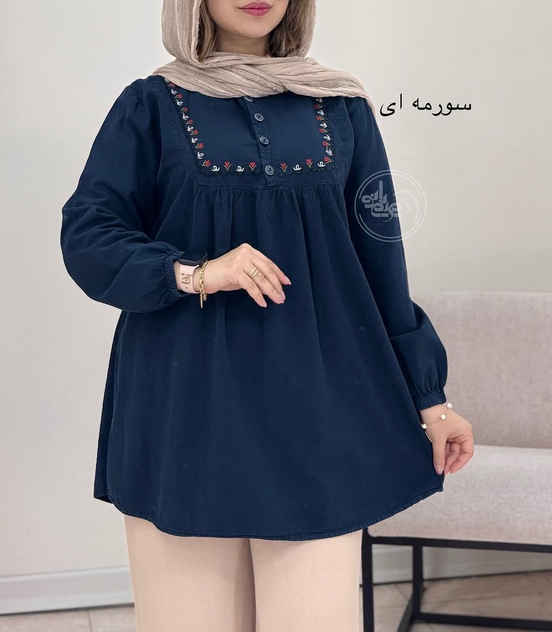 مانتو عروسکی الیاف لنین آنزیم شور شده موژان