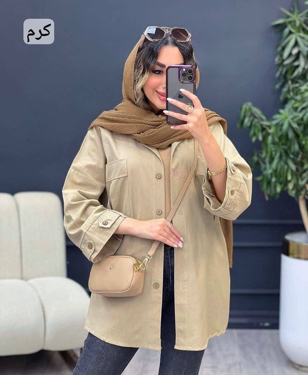 مانتو آستین فلشی کتان  لنین نچرال