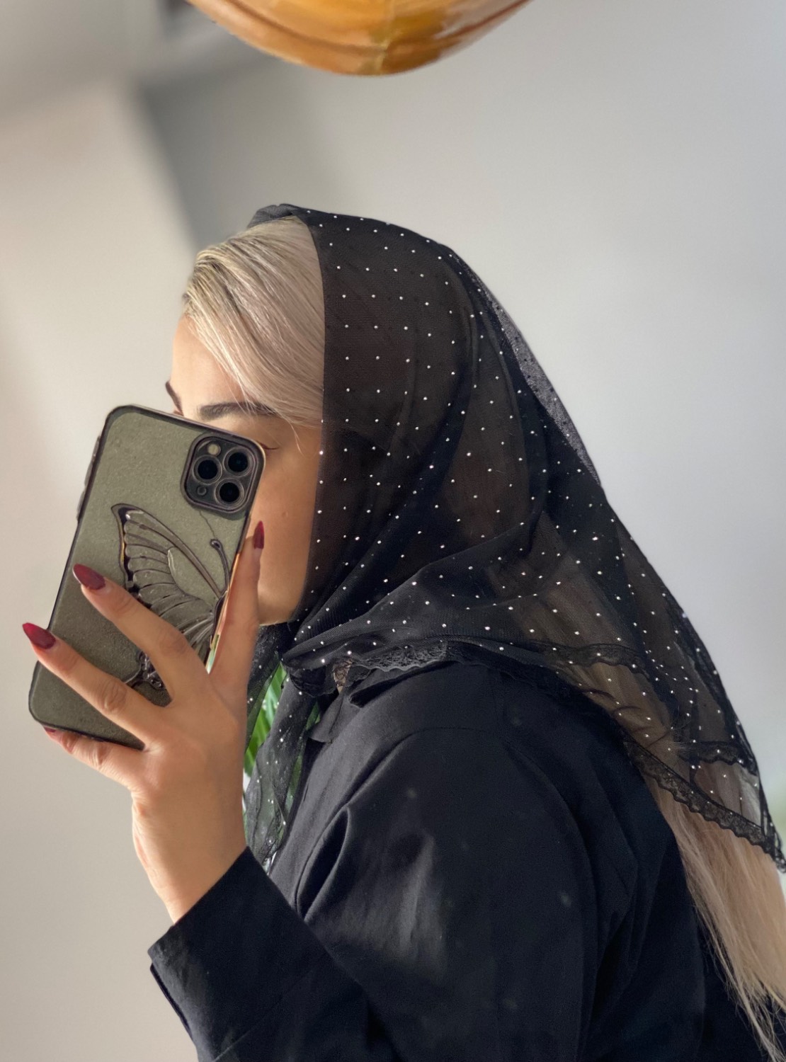 مینی اسکارف دانتل نگینی