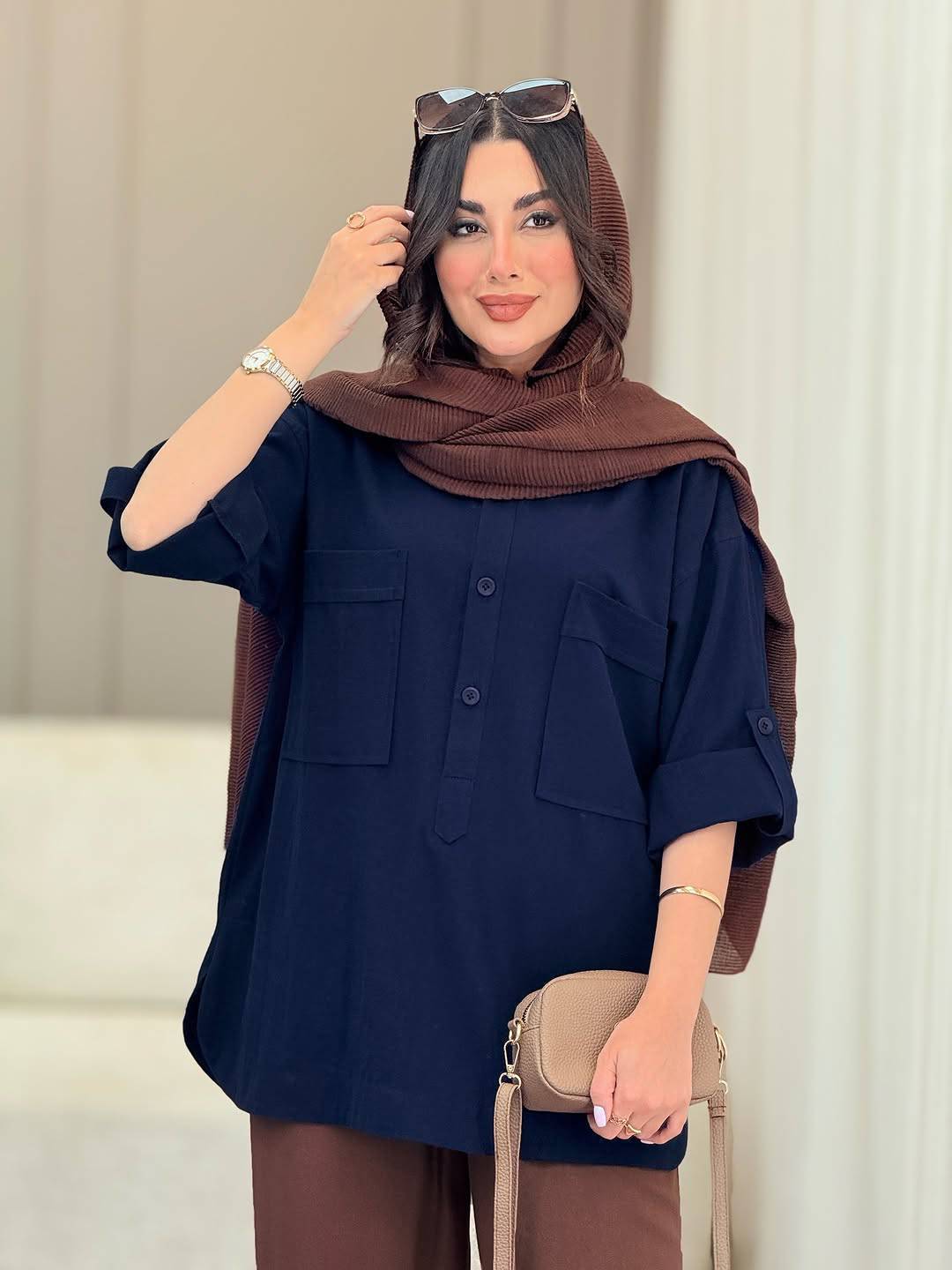 شومیز لنین خنک تابستانی مدل مهشید