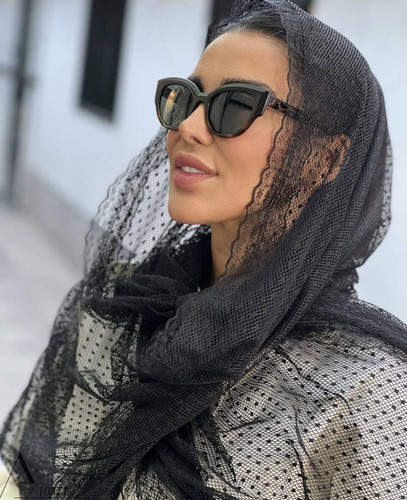 شال تور دانتل حاشیه نوار ماهور