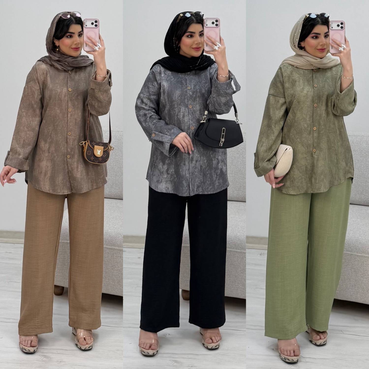 ست شومیز شلوار شانتون اعلا مدل شقایق