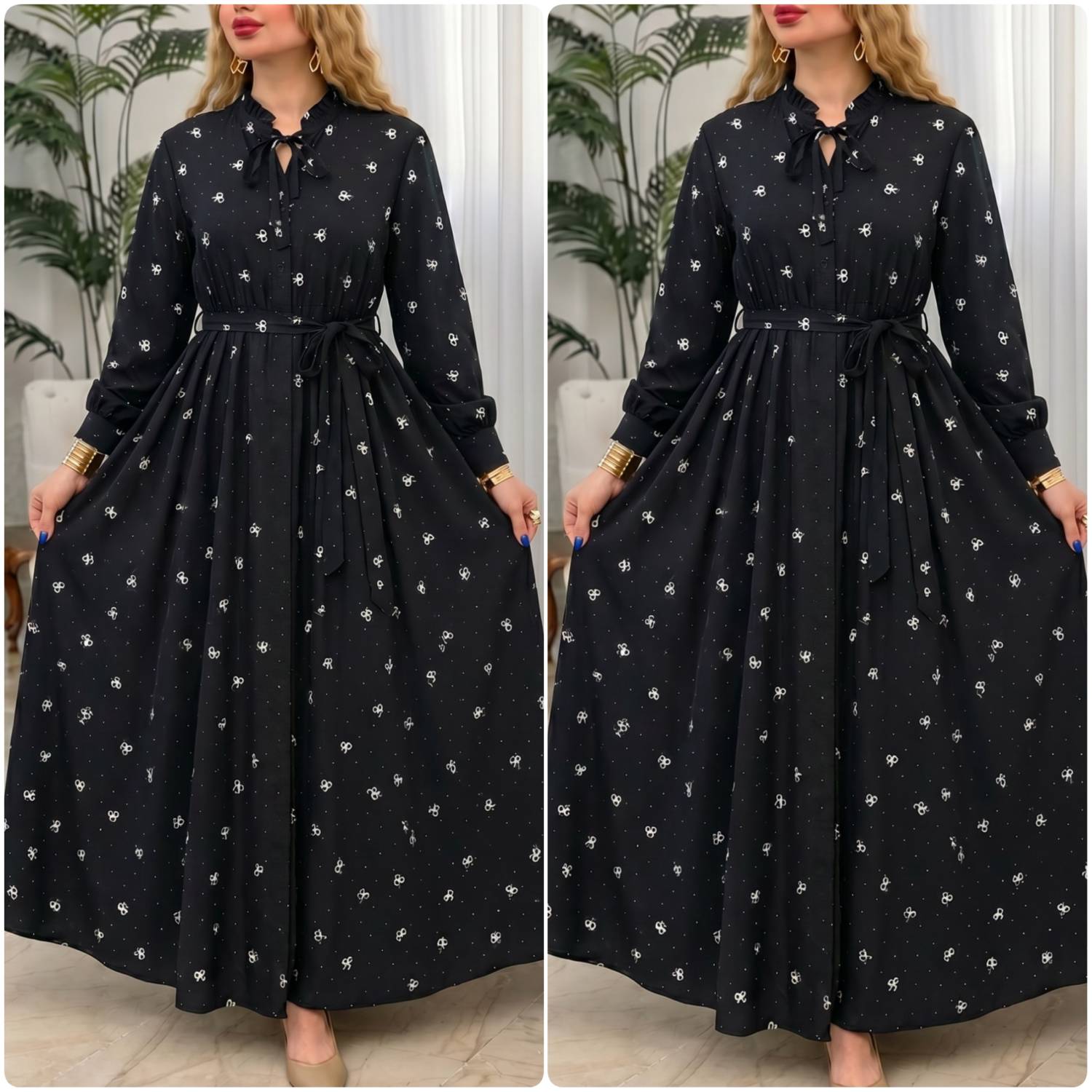 پیراهن بلند بوگاتی  درجه یک مدل آبنوس ویژه محرم