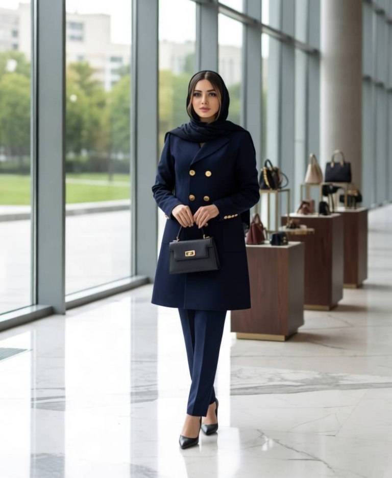 ست مانتو شلوار شیک و پرطرفدار مازراتی اعلا مدل آرنیکا
