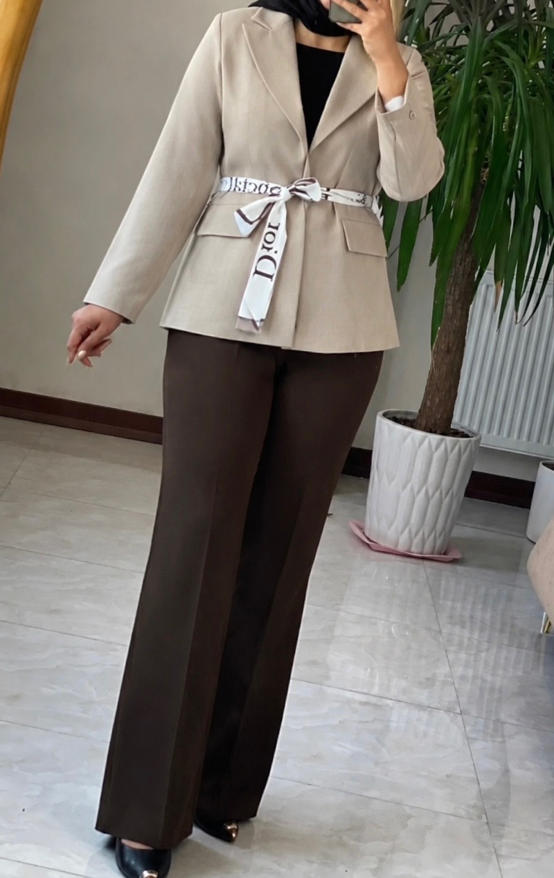 مانتو‌ کتی مزونی کمربند داربزیاق درجه یک  دیور Dior