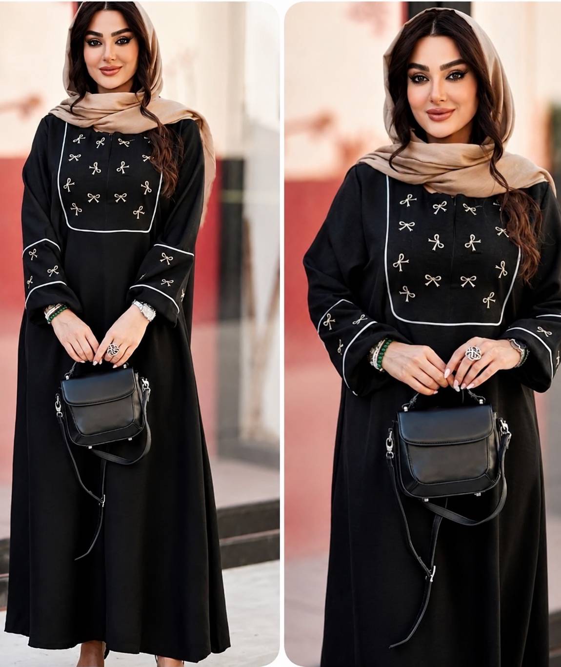 پیراهن مانتویی بلند کوک دوزی آلیش