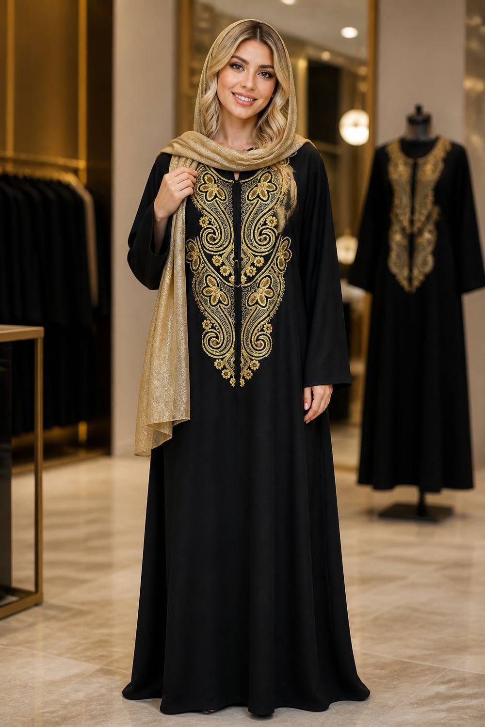 عبا الیزه باکیفیت خرجکار گلدوزی و سنگدوزی  نازگل