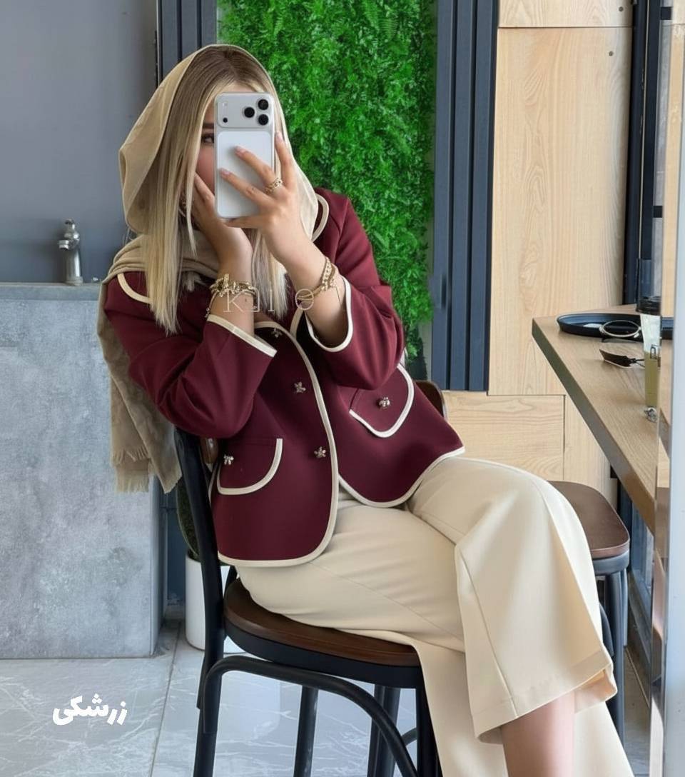 ست کت شلوار ادایی سوپر مازراتی اعلا پاپیون