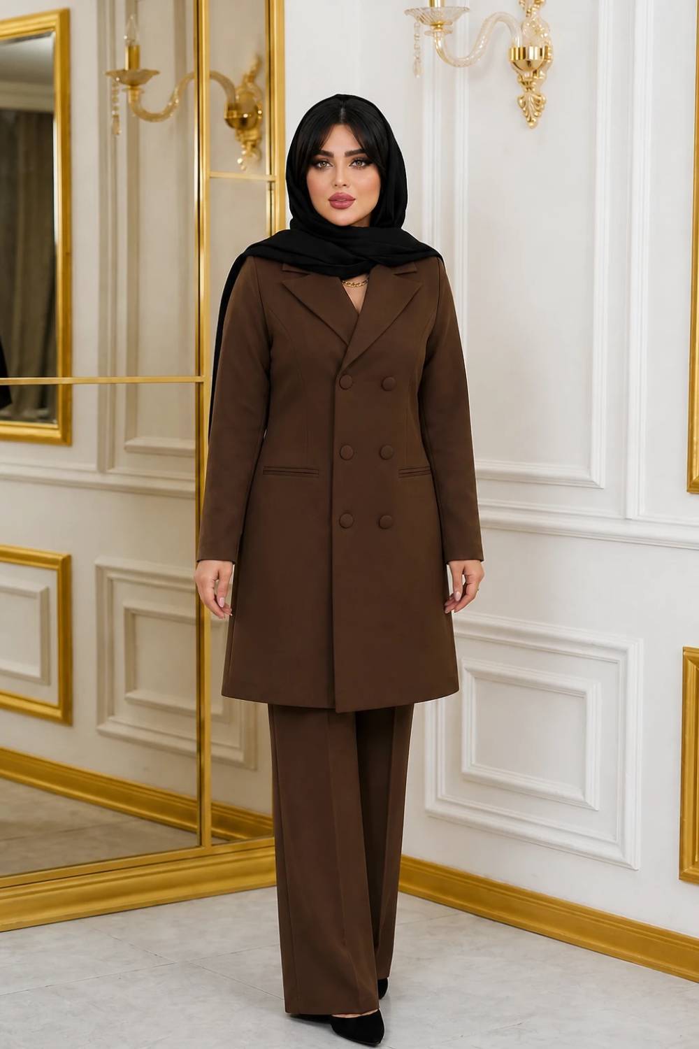 مانتو شلوار مازراتی مدل آسمان