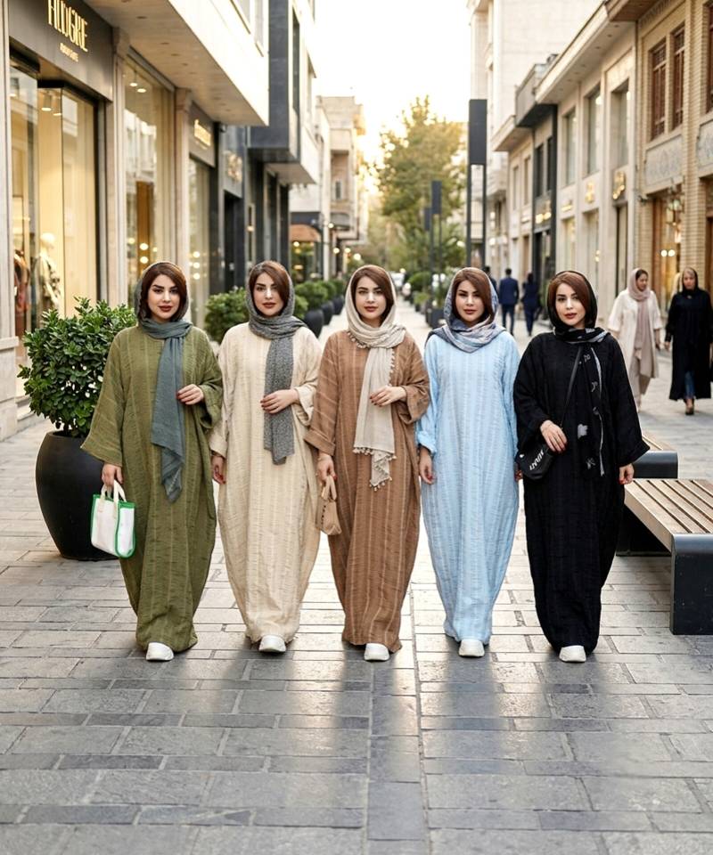 عبا بلند صوفیا کوک دوزی اعلا مدل توتیا سابزبندی 38تا60