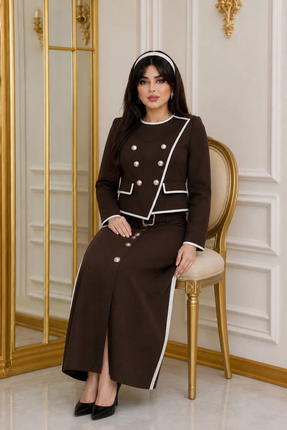 کت و دامن زیبا مازراتی اعلا مدل لیلا