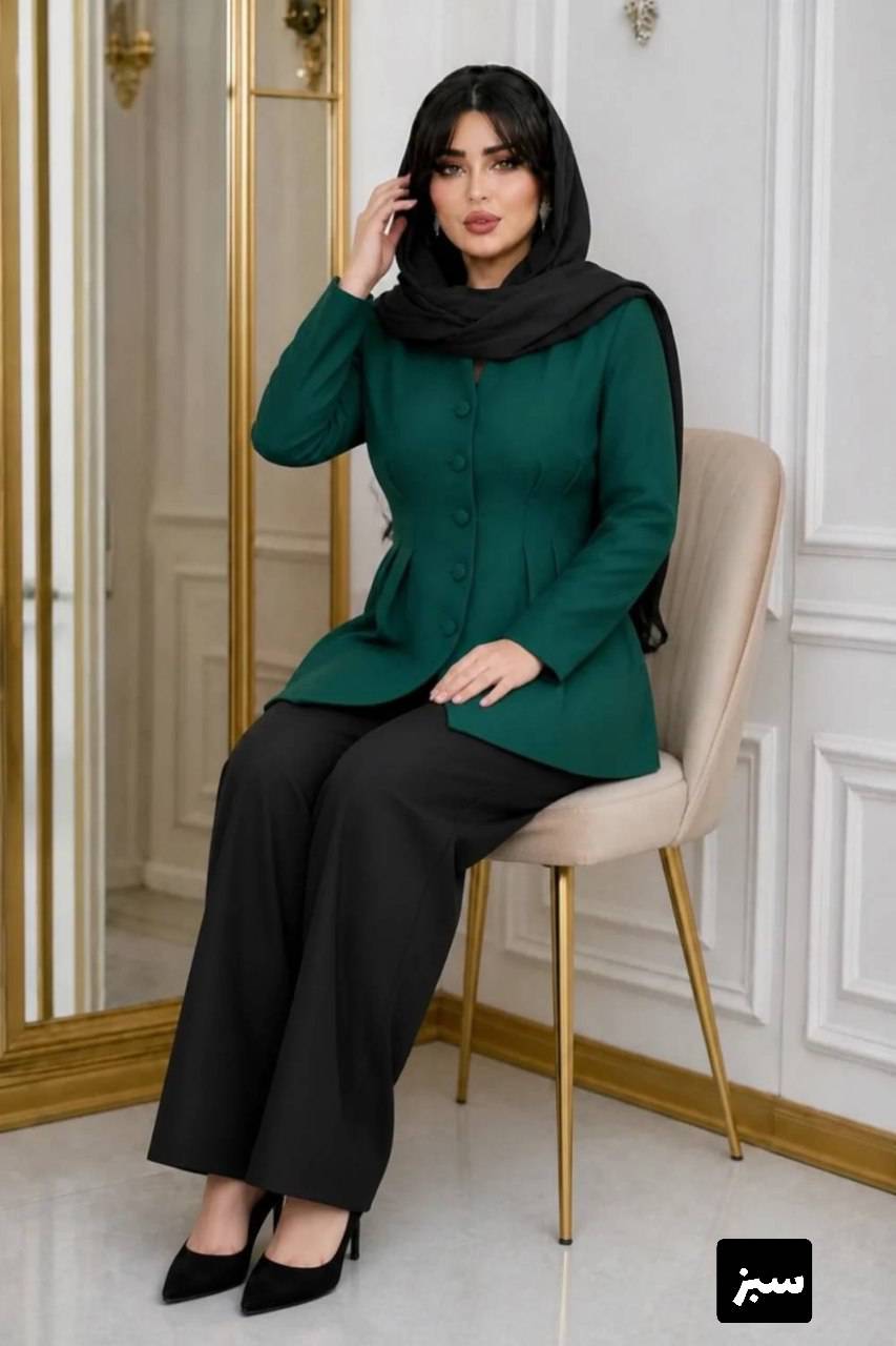 مانتو شومیزی دکمه دار مازراتی  بانو
