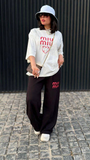 ست ترند تیشرت شلوار پنبه گلکسی جدید