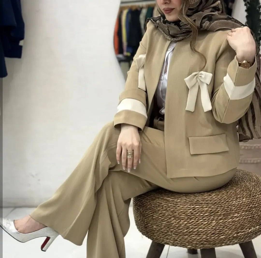 ست کت و شلوار مازراتی کجراه اعلا  پاپیونی