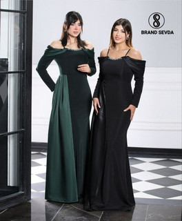 ماکسی مجلسی غواصی و ساتن سنگدوزی شده سوگند