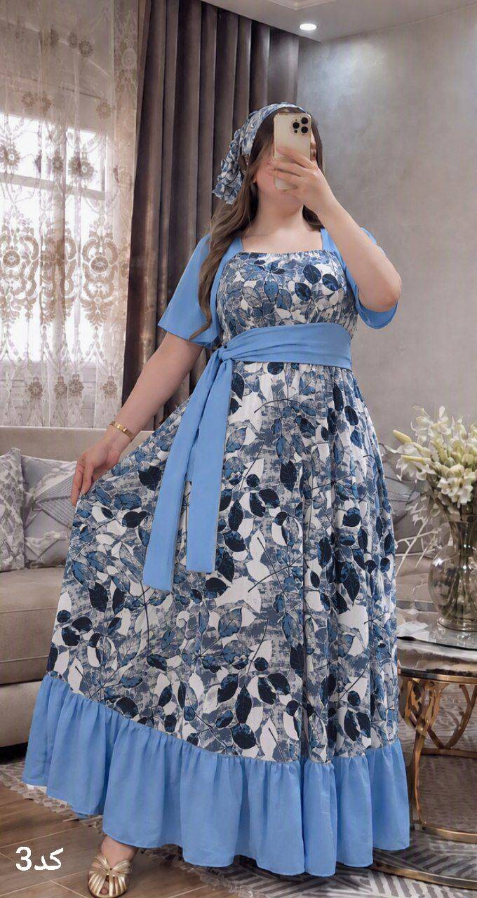 ست دوتیکه مرمر پیراهن ساحلی و اسکارف نخی خرجکار مازراتی