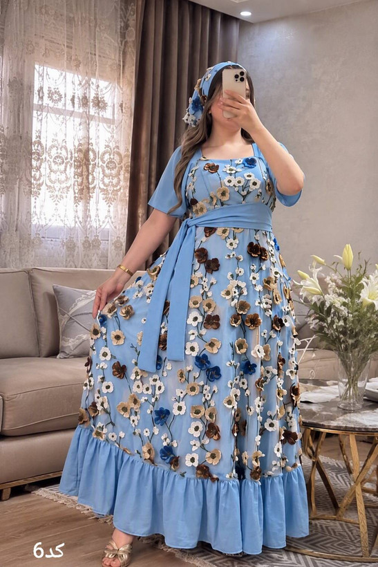 ست دوتیکه مرمر پیراهن ساحلی و اسکارف نخی خرجکار مازراتی