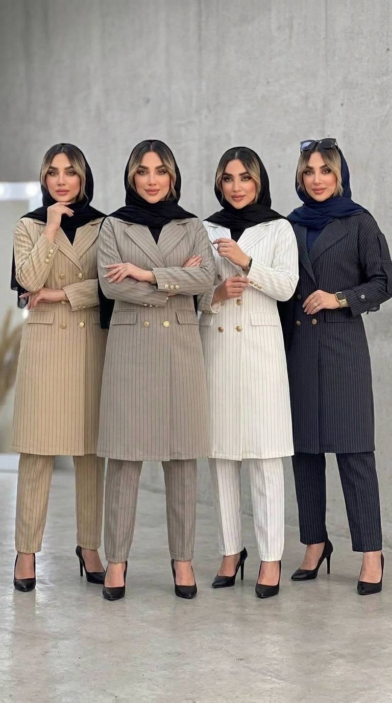 ست مانتو شلوار اداری باکیفیت سوپر مازراتی دیپلمات کجراه زارا